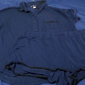 Blue and black VS pajama set